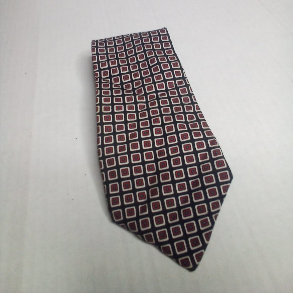 Reys & Rockwood Tie Necktie 100% Silk Black Red